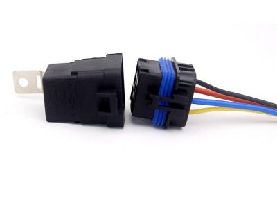 China Sealed 12v 24V 40A 5pin 4pin sealed auto relay 16AWG wire waterproof relay for sale