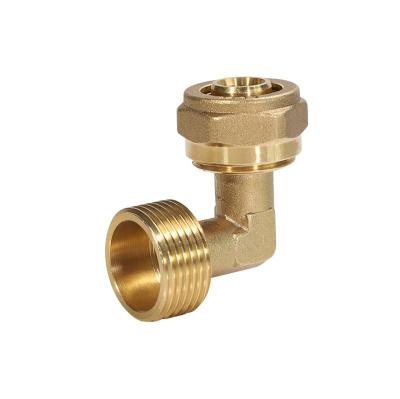 China MG-F007 compression male thread brass elbow fitting for pex-Al pex pipe equal/reduction for sale