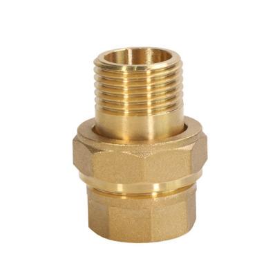 China PERT MG-F004 Brass Male Female Pipe Fittings Couplings Brass Union Compression Fittings Equal / Reducing for sale