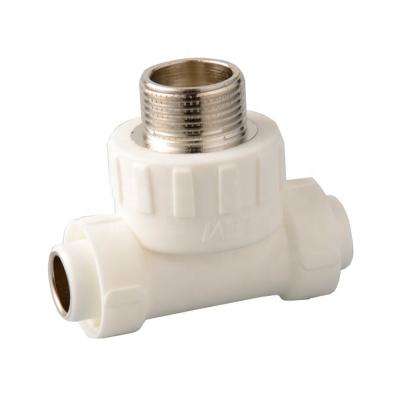 China D110 PAP PERT - Aluminum - Plastic PERT Pipe Male Thread Fit Tee For PERT Hot Water Floor Heating System Equal for sale