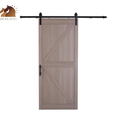 China Modern Interior Decoration America Sliding Barn Doors Apartment Cabinet MDF PVC Slide Barn Door for sale