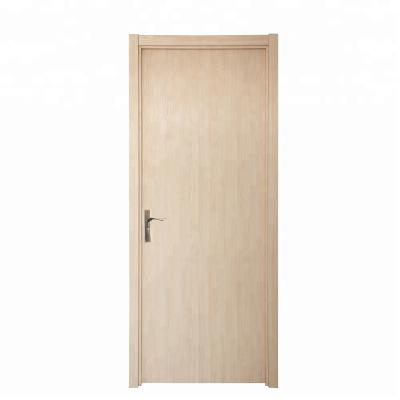 China Waterproof pvc wooden door export to international market style pvc function housing wood door modern interior without film paint for sale