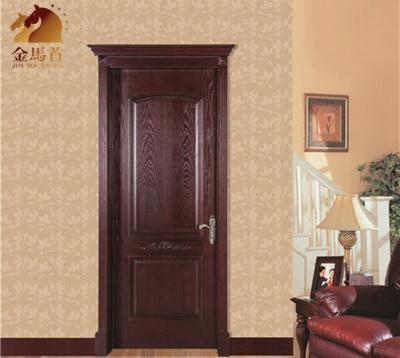 China 2021 Modern Latest Design Jinmashou Wooden Door Painted OEM Exterior Solid Wood Bedroom Customized Door for sale