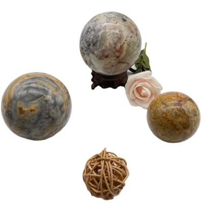 China Hot Sale High Quality Agate Crystal Sphere For Decoration from Europe Wholesale Crystal Agate Polishing Crazy Lace for sale