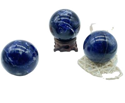 China Hot Sale Wholesale Blue Vein Sphere Crystal Ball Spheres Gemstone Sphere From Europe For Decoration for sale