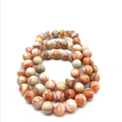 China Europe 8/mm Network Wholesale Natural Red Stone Bead Trendy Elastic Bracelets for sale