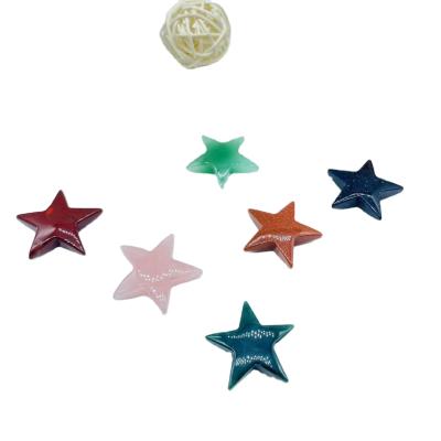 China Europe Hand Carved Natural Small Stone Reiki Healing Crystals Stars Rose Quartz Star For Home Decoration Gift for sale