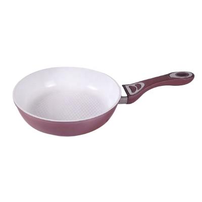 China Grain Body Aluminum Alloy Ceramic Coating Induction Bottom Scratch Resistant Pot Skillet Cookware Set for sale