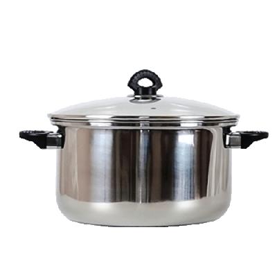 China Factory Direct Sale 304 Stainless Steel Sustainable Kitchen Cooking Pot Double Sided Induction Soup Pot Soup Pot for sale