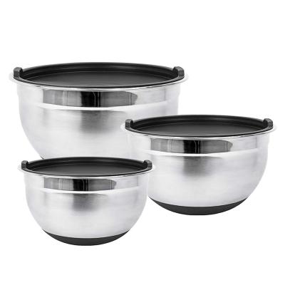 China 2021 Viable Kitchen Hot Selling Premium Stainless Steel Deep Mixing Bowl With Silicone Non Slip Base for sale