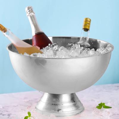 China Direct Custom Metal Stocked Champagne Ice Bucket With Lid - Factory Purchase Creation Double 2.5L Wall Wine Cooler Stainless Steel Ice Bucket for sale