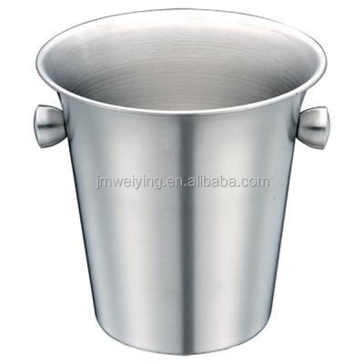 China Viable Silver Barrel Container Beer Wine Buckets Container Stainless Steel Decorative Champagne Cooler Ice Bucket for sale