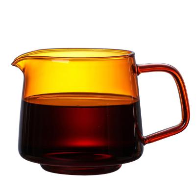 China High Sustainable Borosilicate Glass Coffee Brewing Sharing Coffee Sharing Cup Glass Sharing Pot for sale