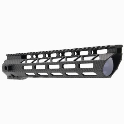 China 12 Inch Super Lightweight Heavy Duty SCRATCH CARBON FIBER Heavy Duty HYDRAULIC DIVED Free Floating Handguard For AR15 for sale