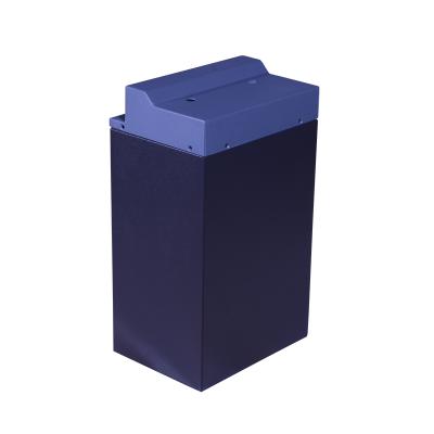 China Dark blue fixed wholesale customization battery installation cold sheet metal fabrication protection box lithium battery case for sale