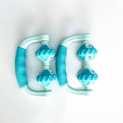 China Wholesale Rubber Handheld Neck Roller Massager Shoulder and Back Relief Muscle Massager for sale