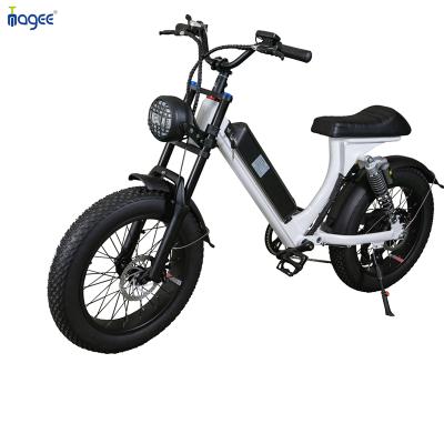 China Aluminum alloy c 48V 15Ah battery electric bike 48V 500W fat mid drive chasing electric bike for sale