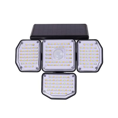 China Garden Poly 1200mAh 3.7V Solar Wall Light Four-leaf IP65 Three Crystal Clear ABS Battery Waterproof for sale