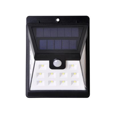 China IP65 Wireless Waterproof Motion Sensor Three Sides Solar Sensor Wall Light 20 LED Solar Wall Lights For Outdoor Wall IW-A22D for sale