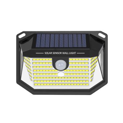 China ABS 178 LED Motion Sensor Solar Led Outdoor Waterproof Decorative Wall Light Lantern Solar Powered Wall Lamp for Garden Yard Patio for sale