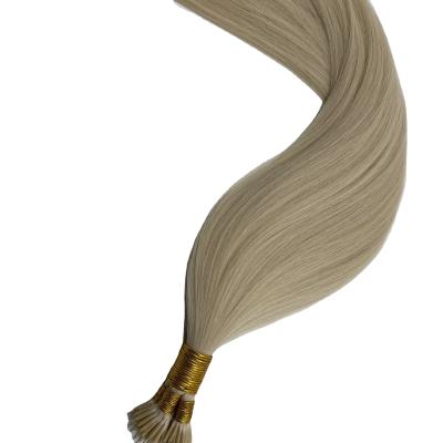 China Wholesale Silk Straight Double Straight Virgin Cuticle Remy Nano Ring Human Hair Extension European Sale for sale