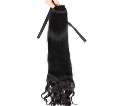 China Curly Curly Ponytail Hair Extensions Remy Cuticle Aligned Indian Hair for sale