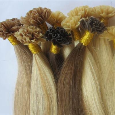 China Curly U Loop Tip/Russian Nail/Double 100% Flat Drawn Tip Skin Hair Extension Hair Extension Hairpiece for sale