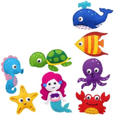 China Toy Sea Ocean Animals Toys Sewing Kit Kids Educational Cute DIY Felt Craft For Kids Sewing Starter for sale