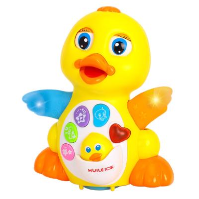 China Small Swing Duck Toy Electric Toy Puzzle Baby Educational Music Running And Dancing The Big Yellow Duck for sale