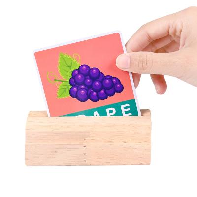 China Early Childhood Educational Toys Kindergarten Wooden Baby Teaching Aids Letter Recognition Card Charm Word Game for sale