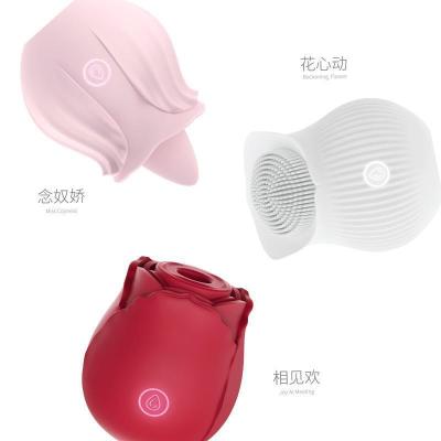 China Hot Selling 7 Modes Vibration Amazon Licking And Sucking Stimulator Rose Shaped Vibrators For Women for sale