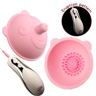 China Rechargeable Silicone Nipples Massage Electric Vibrator Breast Massager Stimulator Cup Breast Enlargement Pump Nipple Sucker Massager for sale