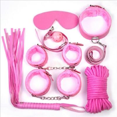 China Funny Top Grade Male Leather Whip Sex Fun SM Bondage SM Bondage For Role Play Bondage Set for sale