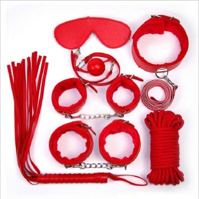 China Custom Long Length Male PU Leather Fun Device Sex Bondage Toys SM Role Play Accpeted LX-34 Sexy Whip Bondage Sets Restraint Sex Device for sale