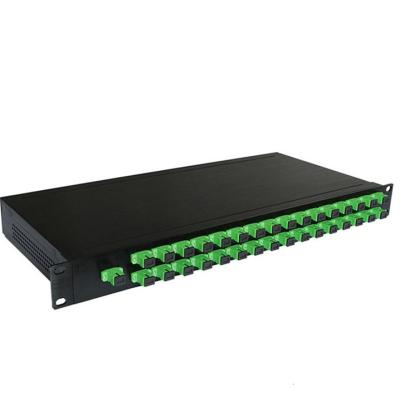 China FTTX Passive Network Fiber Optic Splitter 1*32 SC/APC/UPC Rack Mount Fiber PLC Splitter for sale