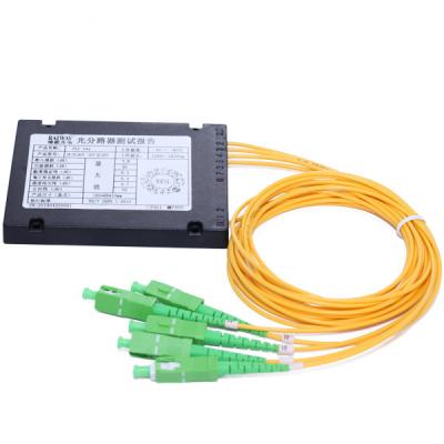 China FTTX/CATV/LAN/PON 1x8 1x16 ABS PLC Box Shaped Fiber Optic Splitter With Connector SC FC LC ST Connector for sale