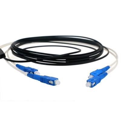 China Ftth 2 Core Single Mode G652D G657A1 G657A2 LSZH or PVC Jacket Outdoor Fiber Optic Patch Cord Drop Cable for sale