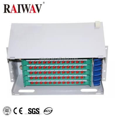 China High quality FTTX network price distribution frame good ODF 24 left 32 48 96 144 ODF optical fiber patch panel for sale