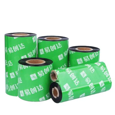 China COMPATIBLE high quality 90*300 wax based barcode printer self adhesive tape can print wax based tape for sale