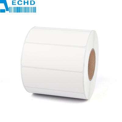 China Waterproof And Not Torn Blank Synthetic Label Paper Thermal Transfer Label Waterproof And Not Torn Custom Sticker for sale