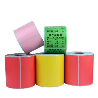 China Custom self-adhesive thermal label color self-adhesive custom label thermal barcode roll paper thermal sticker for sale