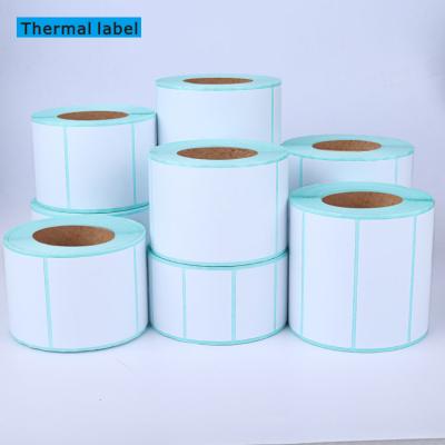 China Supermarket Heat Sensitive Price Printing Thermal Paper Food Label Sticker Roll Self Adhesive Updraft Label Paper for sale