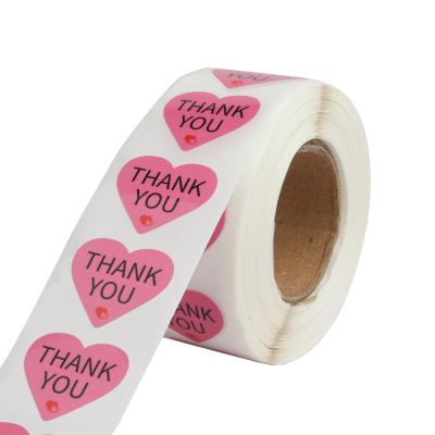 China Waterproof Custom Sticker Plastic Label Packaging Card Label 1 Inch Backing My Thank You Label for sale