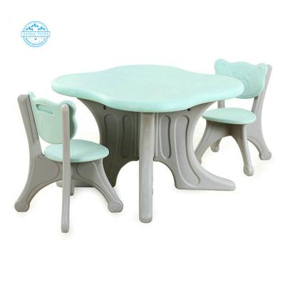 China A06123 Kids Kindergarten Environmental Material Furniture With Storage Kids Table And Chair Set for sale