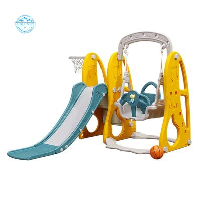 China Funny Plaground Playground Equipment Swing And Slide Set for sale