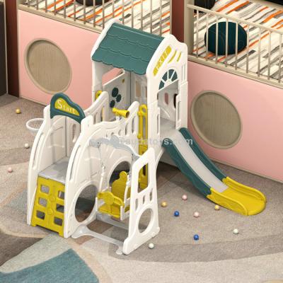 China A01301 Waterproof Customized Plastic Playground Swing And Slide Set For Kids Children for sale