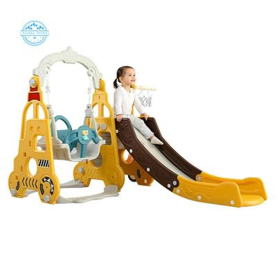 China Gargden Plastic Baby Indoor and Outdoor Play House Plaground Swing and Slide Set for sale