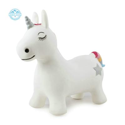 China Mini Animal Model A02502 Baby Jump Up Soft Rocking Plastic Mini Animal Ride Inflatable Animal Playground Spring Horse Toy Ride On Toys Outdoor for sale