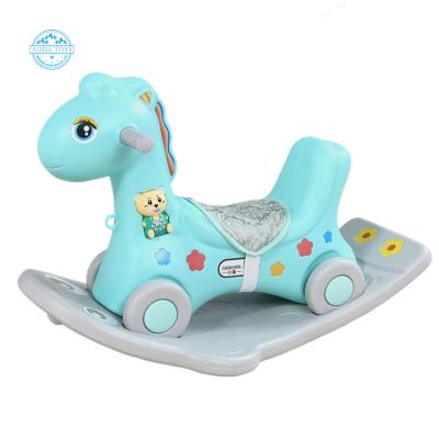 China Ride On Toy A02102 New Design 2 In 1 Children Plastic Rocking Horse For Indoor Baby Animal Ride Toy for sale