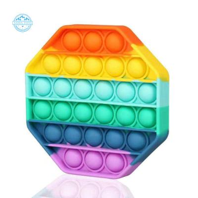 China Eco-friendly Material Plastic Educational Toys Surrounds Sensory Push Jumping Children Toys Surrounds Silicon Bubble Bouncy Person Toy for sale